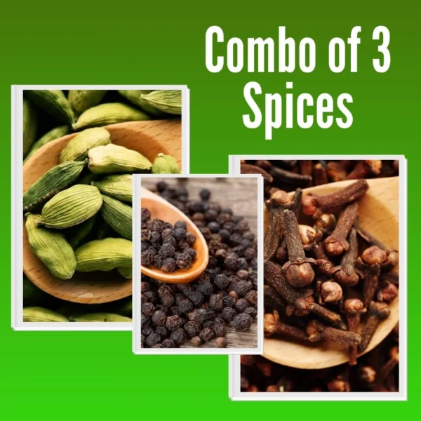 Buy Best Spices Combo of three - Cardamom, Pepper and Cloves